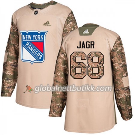 New York Rangers Hockeydrakt Jaromir Jagr 68 2017-2018 Camo Veterans Day Practice Adidas Authentic - Herre